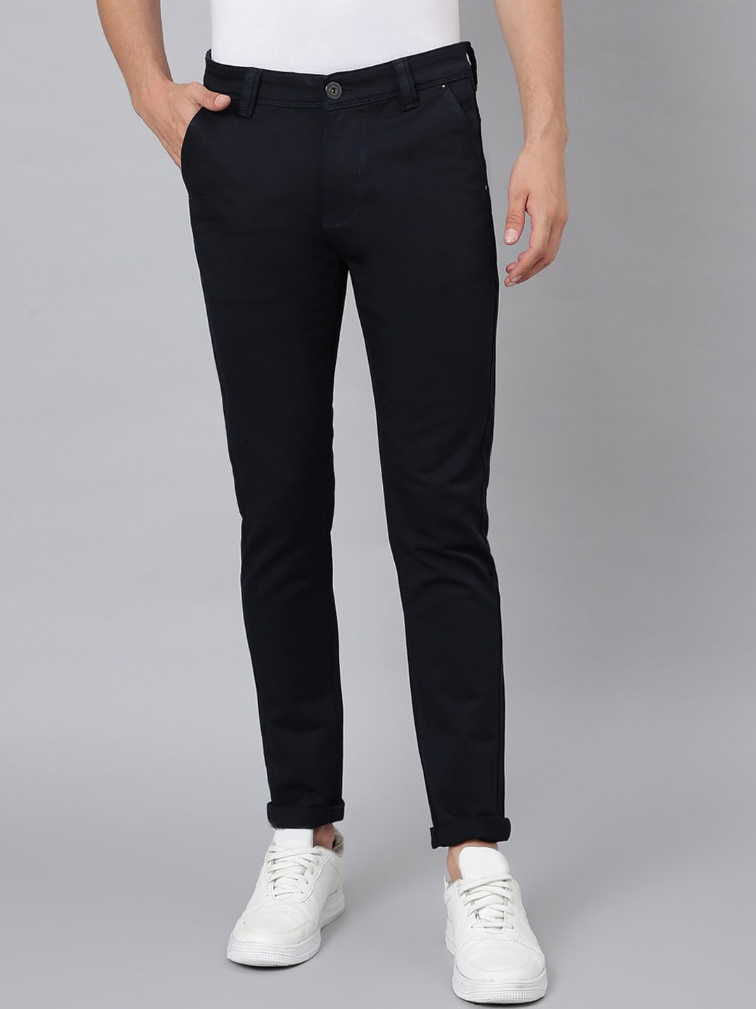 

Code 61 Men Navy Blue Skinny Fit Low-Rise Stretchable Jeans