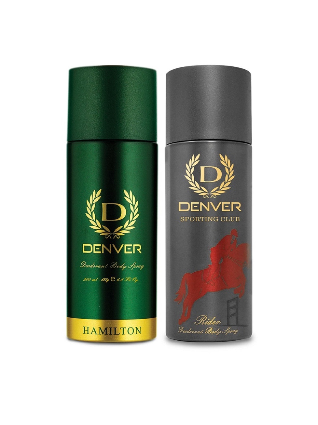 

Denver Men Hamilton & Rider Deodorant Body Spray Combo - 200 ml Each, Green