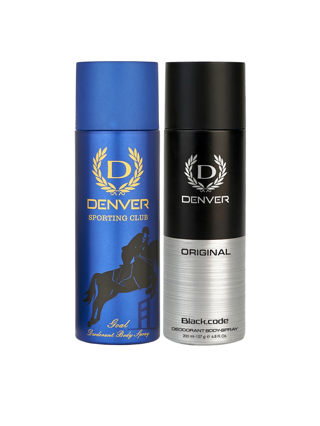 

Denver Men Set of Sporting Club Goal & Original Black.Code Deodorant Bodyspray- 200ml each