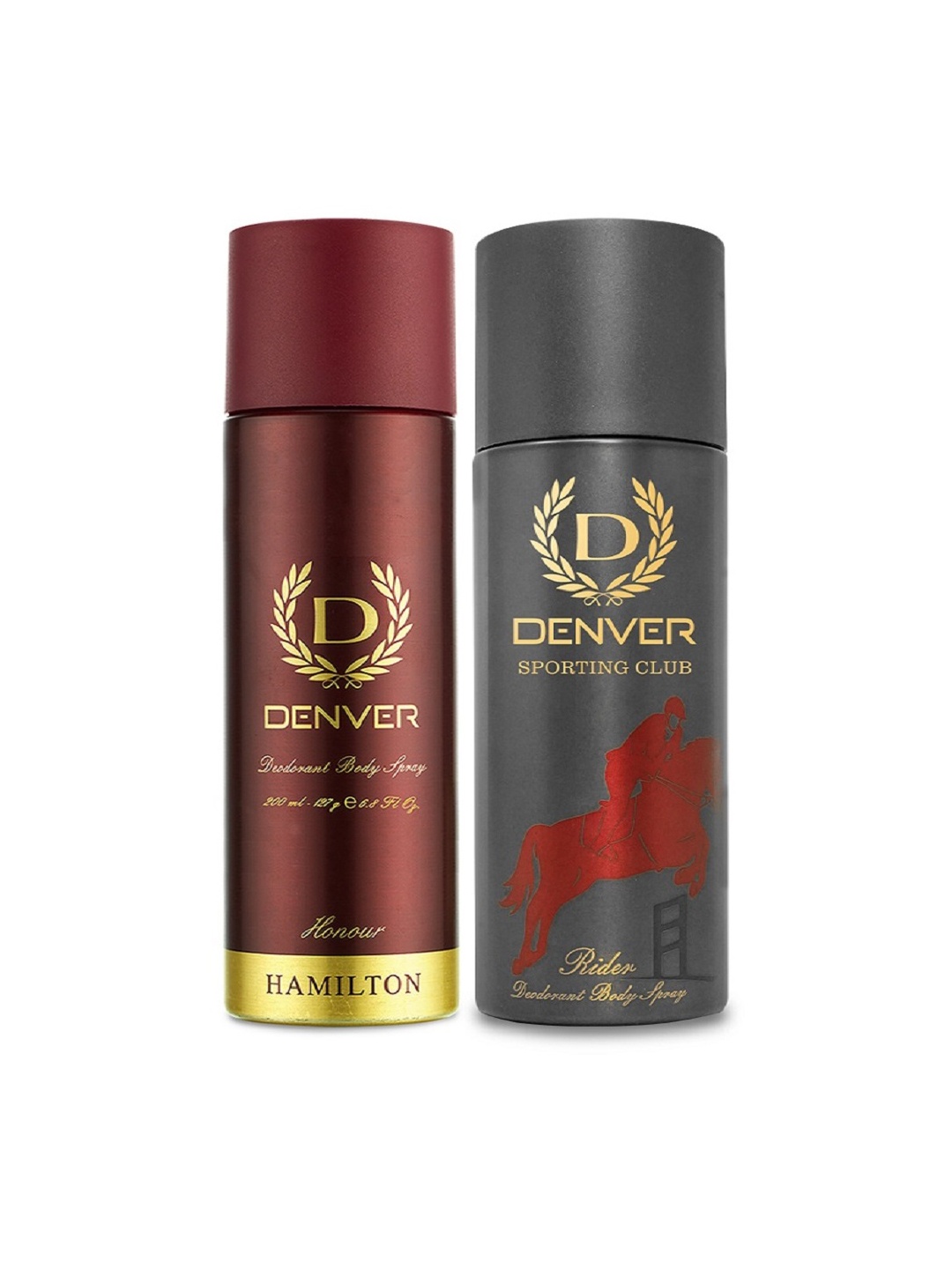 

Denver Men Honour Hamilton & Rider Deodorant Body Spray Combo - 200 ml Each, Maroon