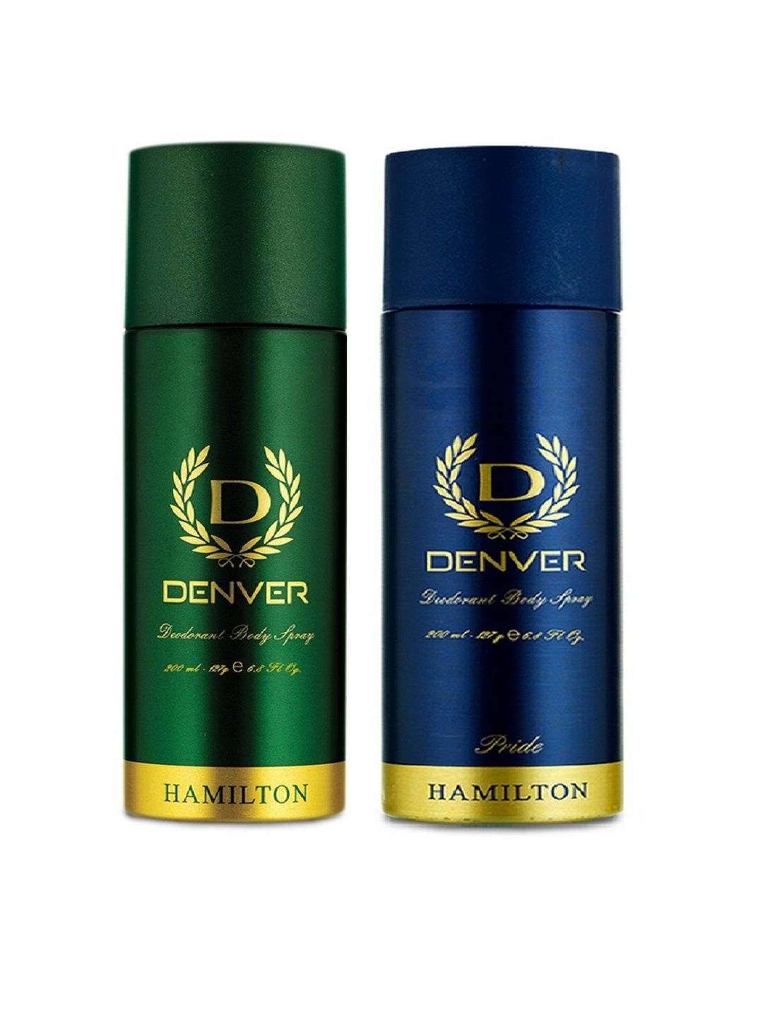 

Denver Men Set of Hamilton & Pride Deodorant Body Spray 200 ml each, Green