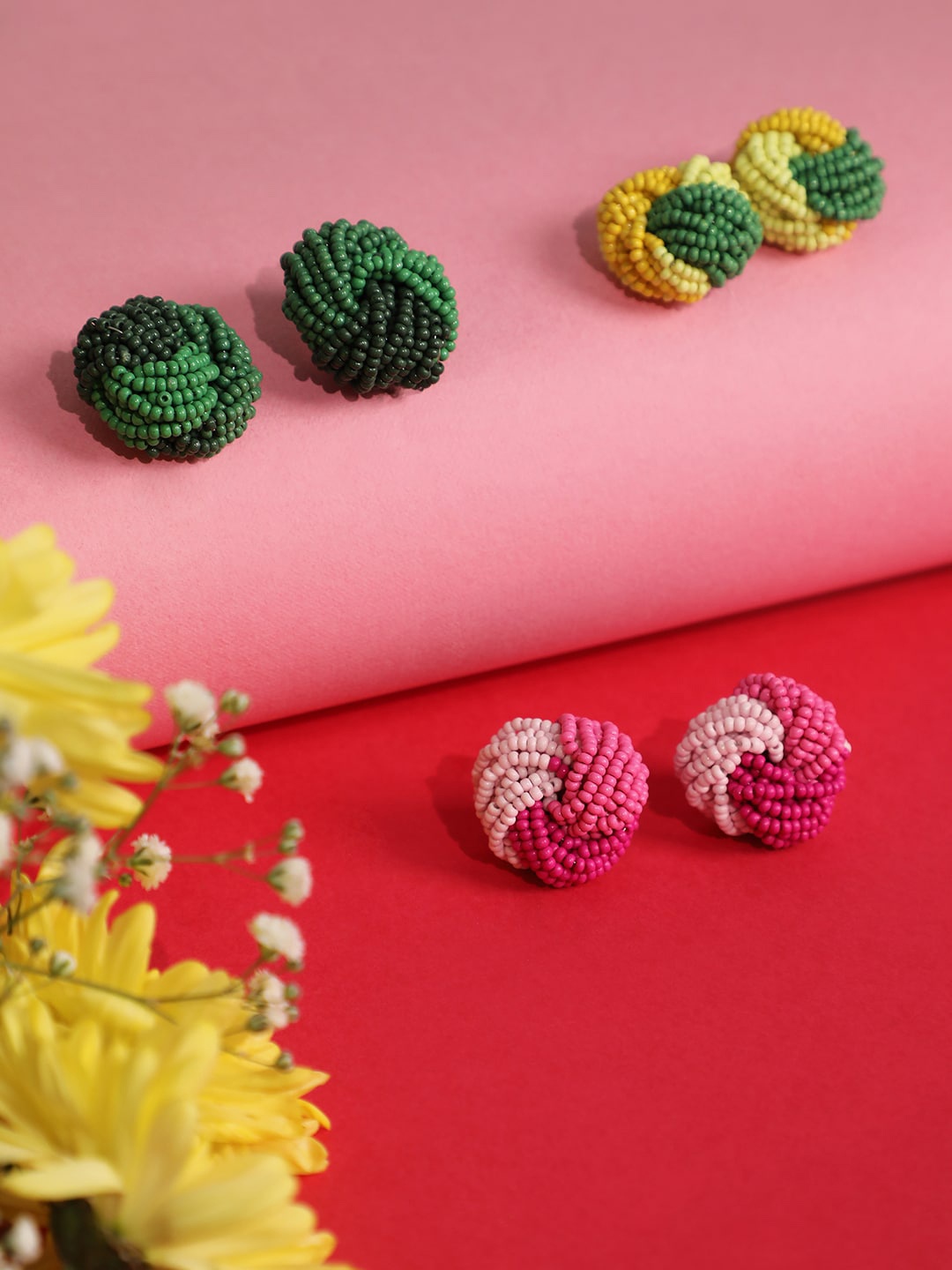 

SOHI Multicoloured Contemporary Studs Earrings, Multi