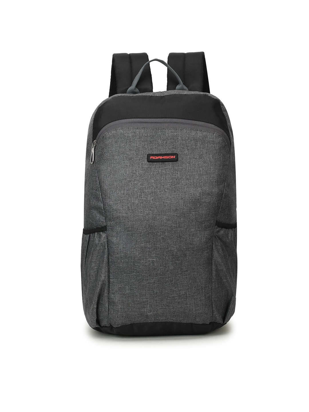 

ADAMSON Unisex Grey & Black Backpack with Hip Strap