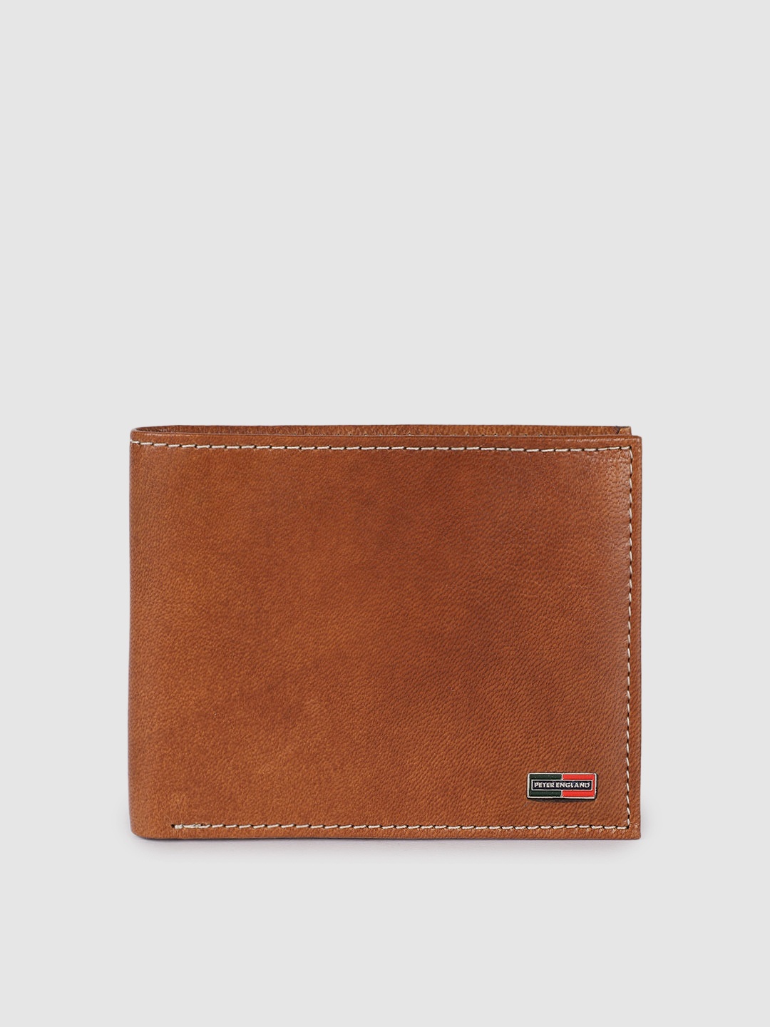 

Peter England Men Tan Leather Two Fold Wallet
