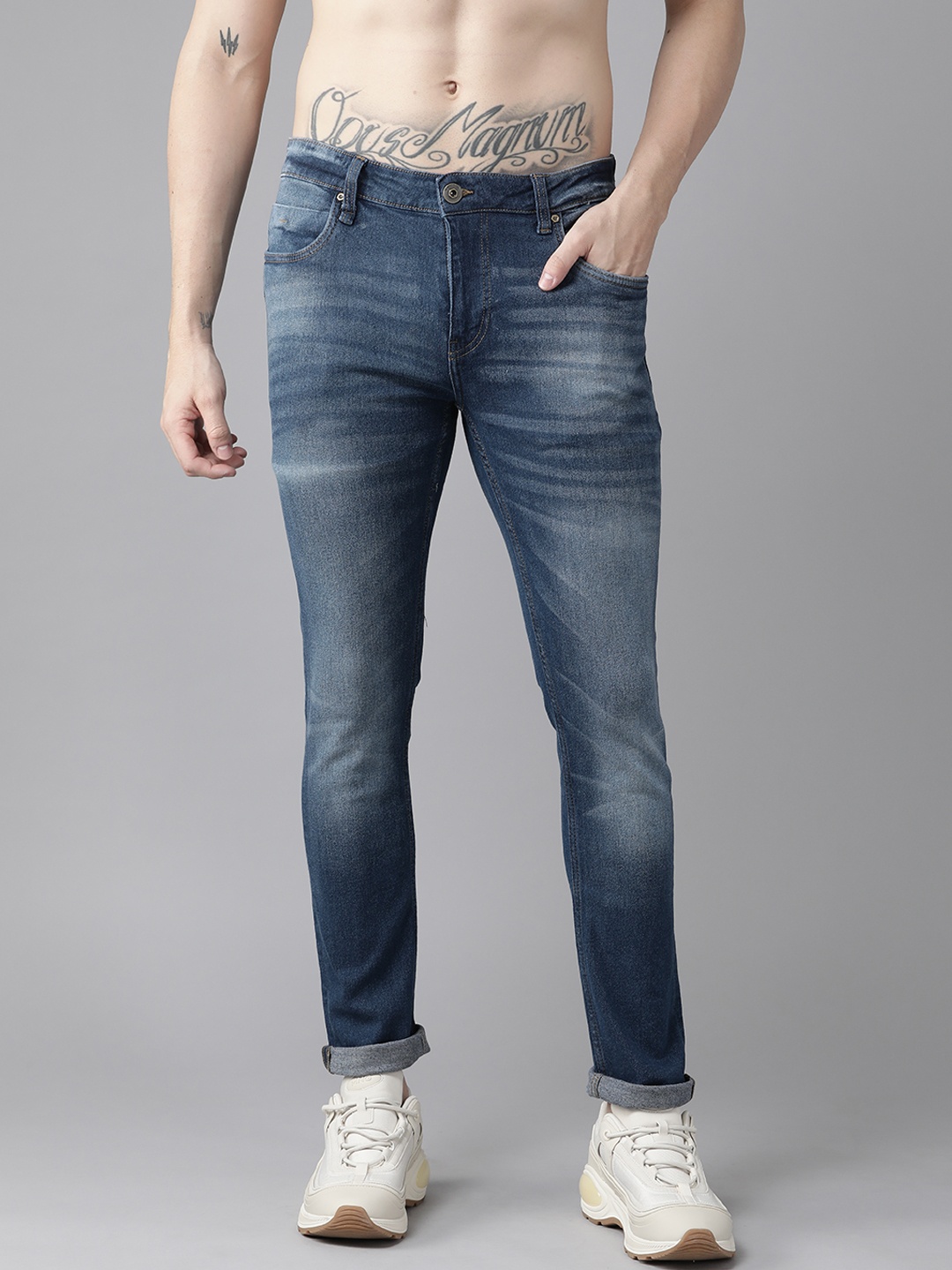 

Roadster Men Blue Skinny Fit Light Fade Stretchable Jeans
