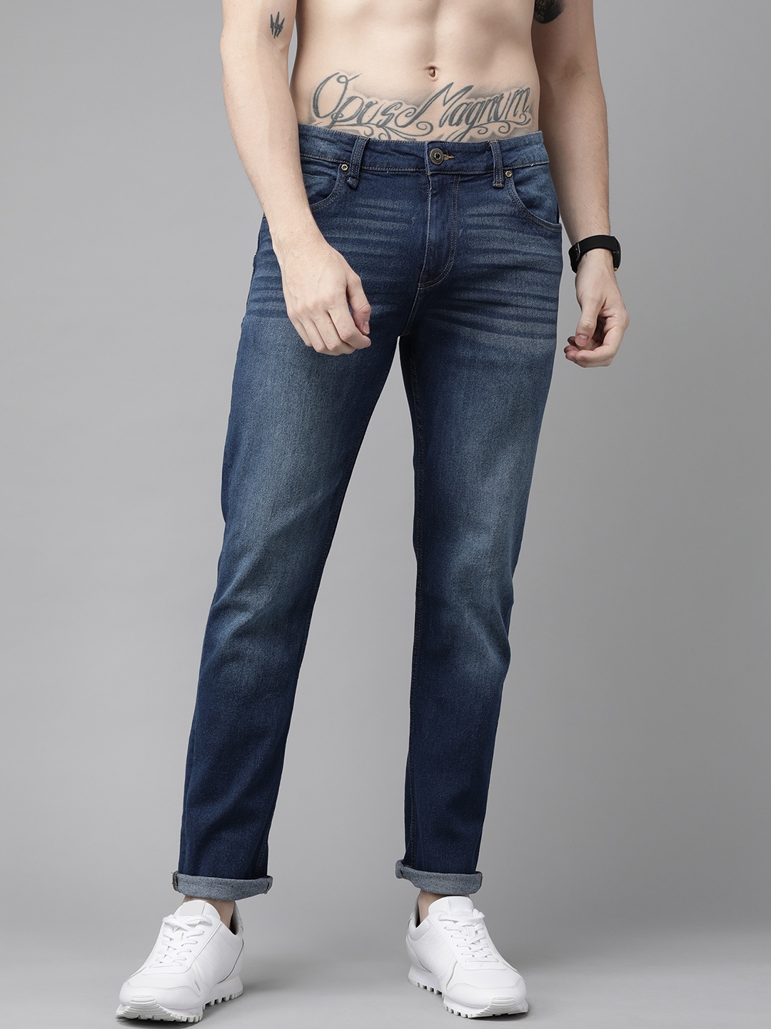

Roadster Men Blue Slim Tapered Fit Light Fade Stretchable Jeans