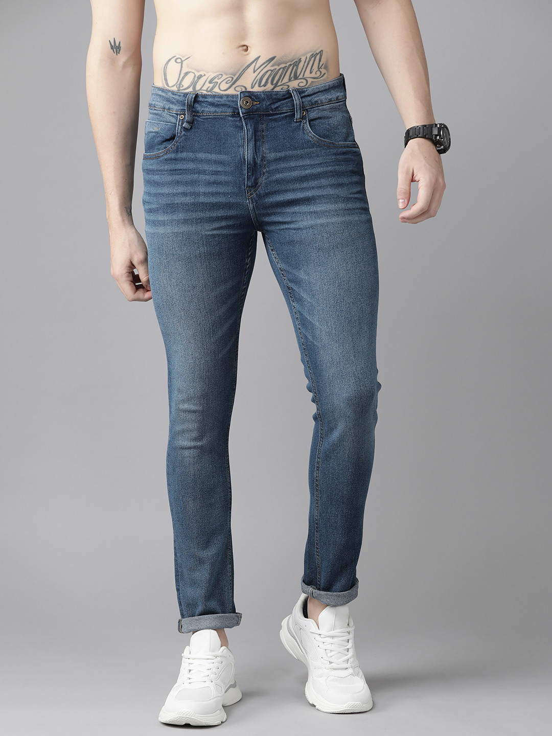 

Roadster Men Blue Skinny Fit Light Fade Stretchable Jeans