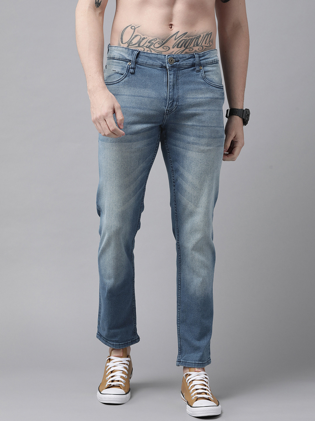 

Roadster Men Blue Slim Fit Heavy Fade Stretchable Jeans