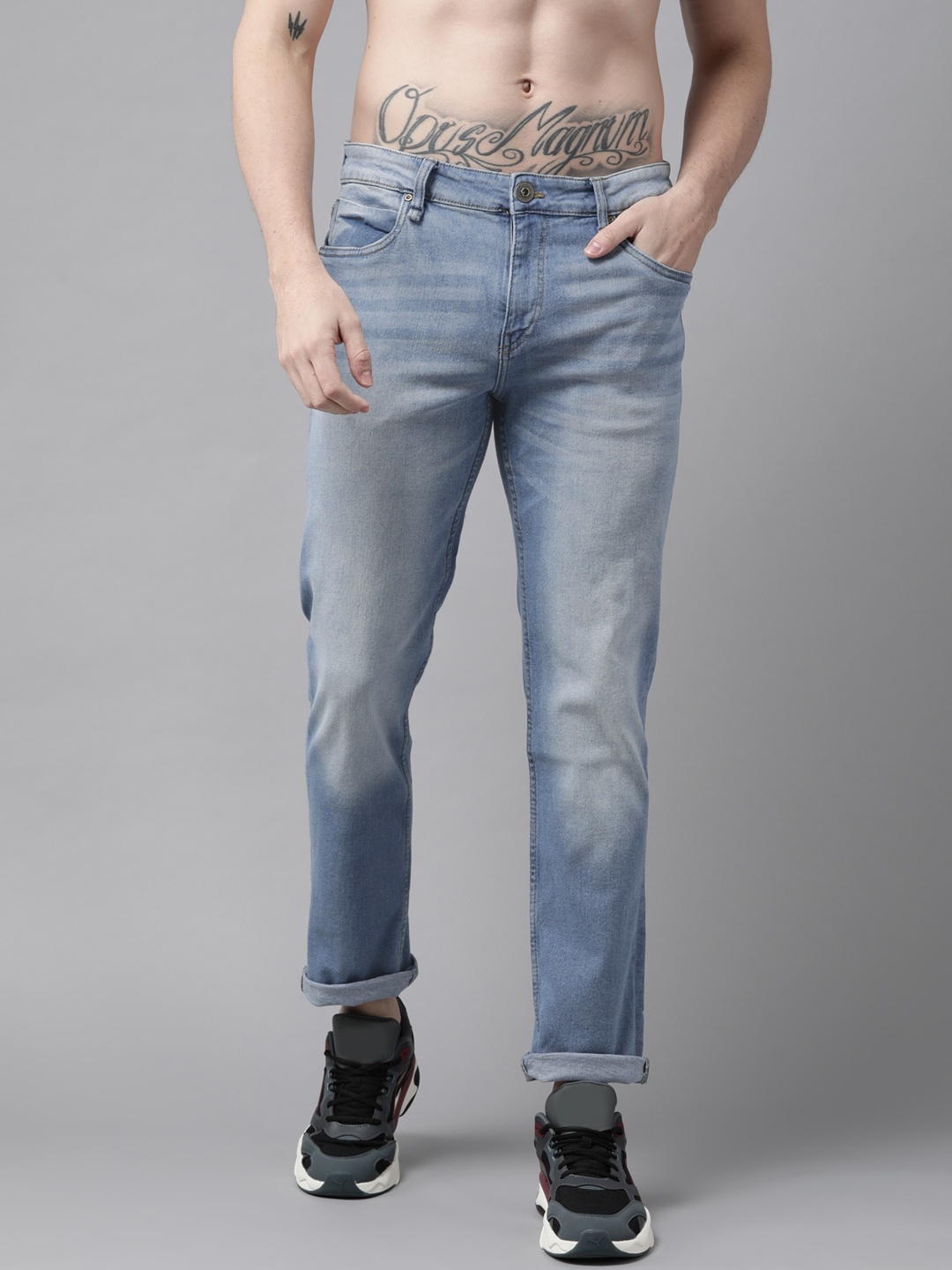 

Roadster Men Blue Slim Fit Heavy Fade Stretchable Jeans