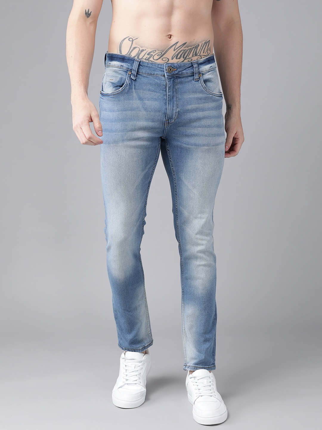 

Roadster Men Blue Skinny Fit Heavy Fade Stretchable Jeans