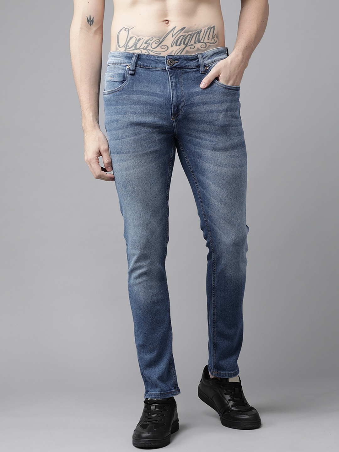 

Roadster Men Blue Skinny Fit Heavy Fade Stretchable Jeans