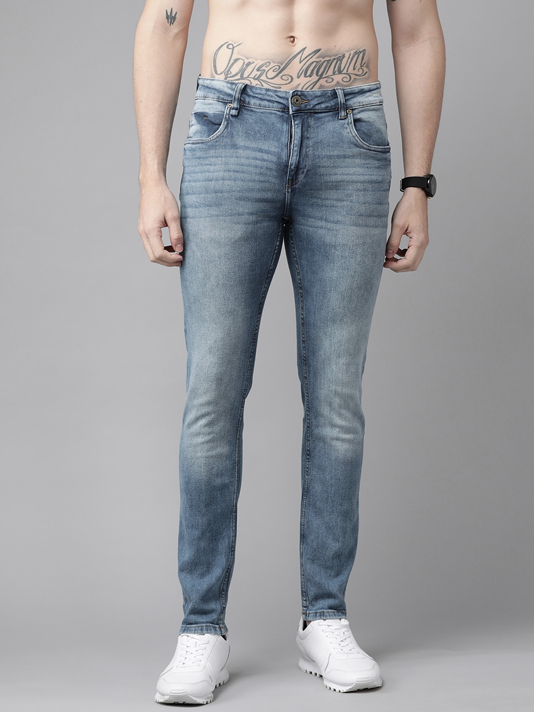 

Roadster Men Blue Skinny Fit Heavy Fade Stretchable Jeans