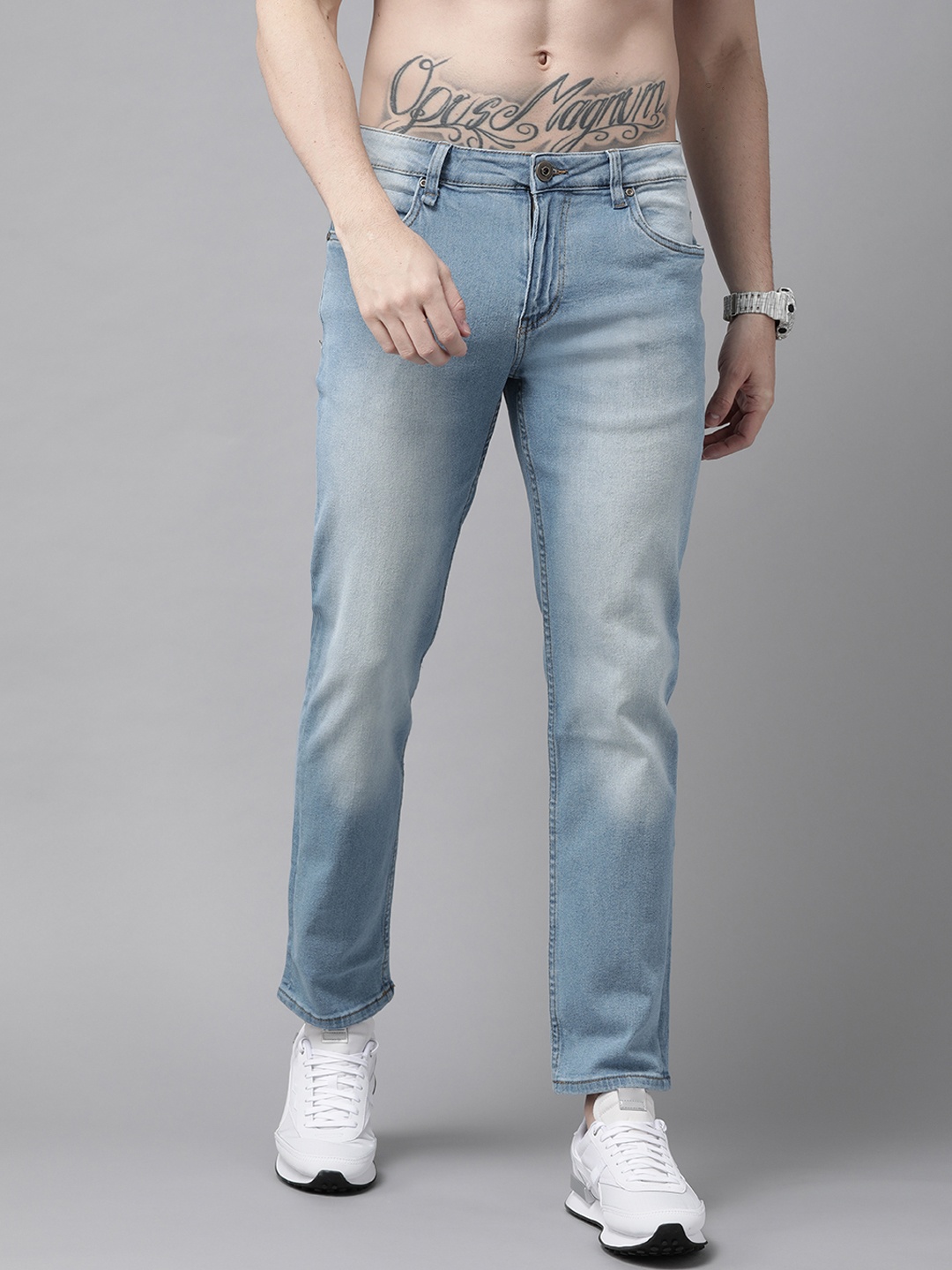 

Roadster Men Blue Slim Tapered Fit Heavy Fade Stretchable Jeans