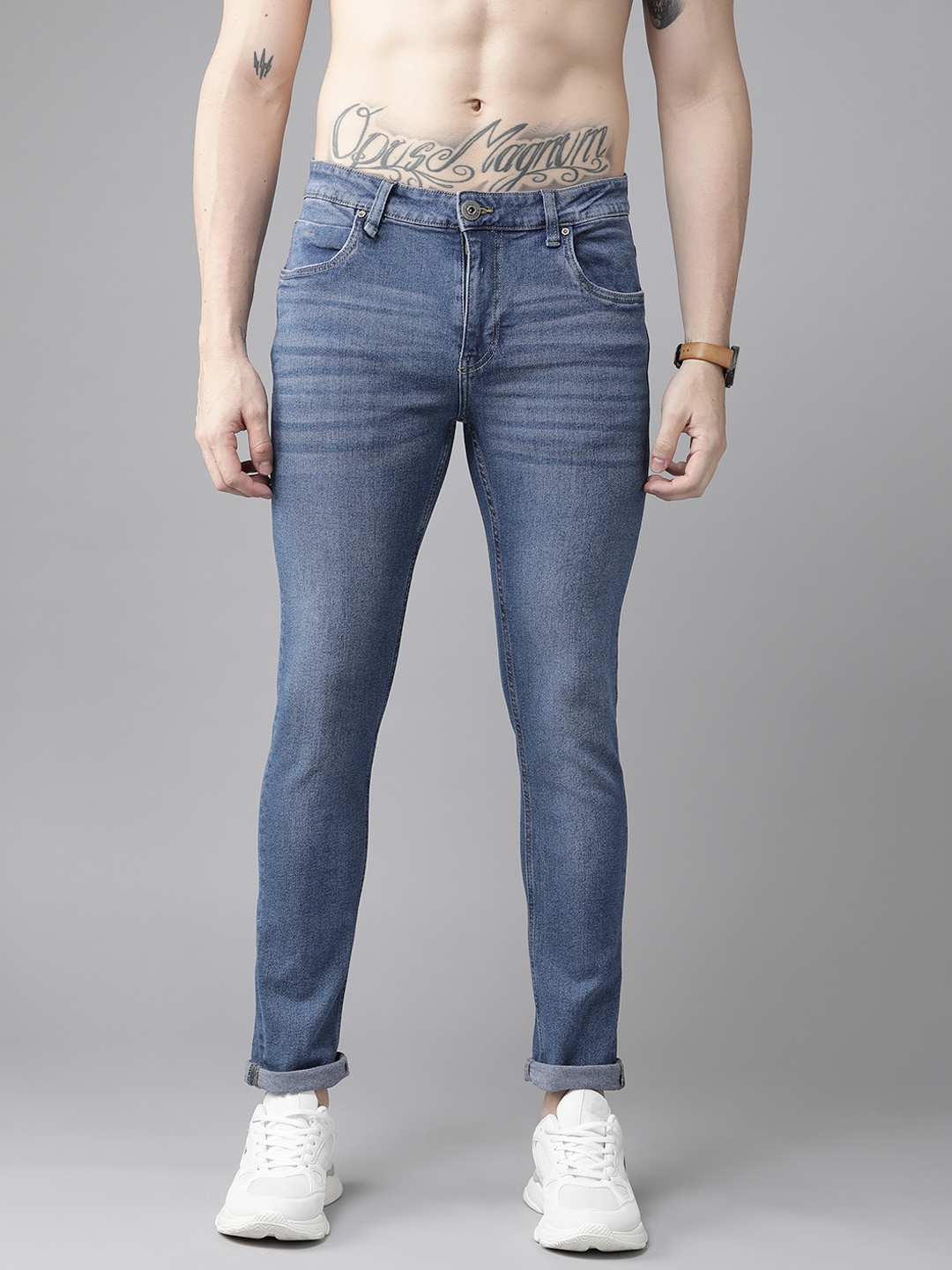 

Roadster Men Navy Blue Skinny Fit Stretchable Jeans