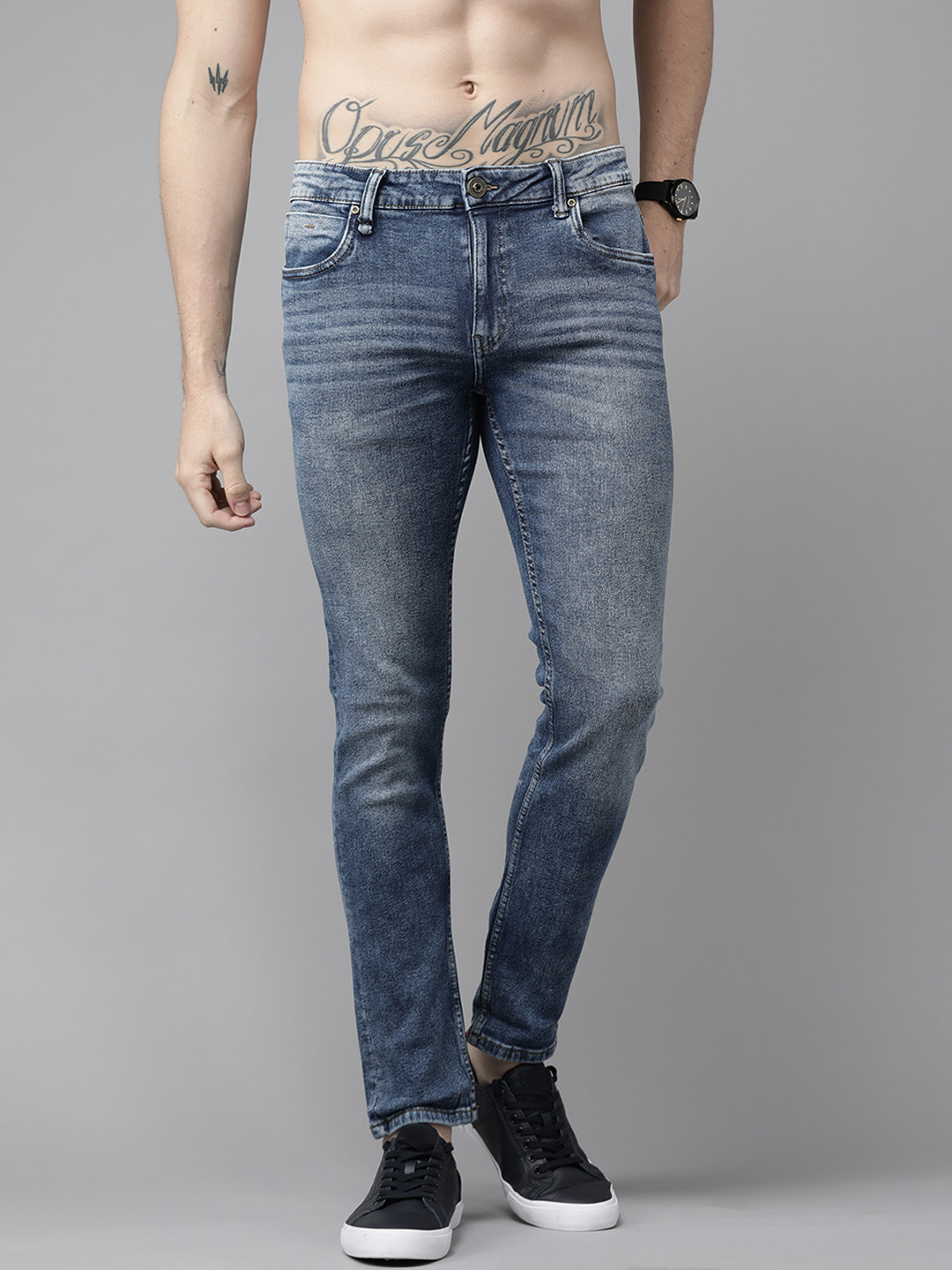 

Roadster Men Blue Skinny Fit Heavy Fade Stretchable Jeans