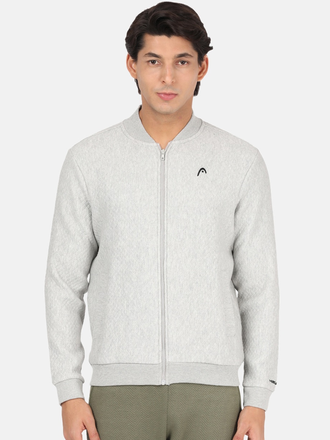 

Head Men Grey Melange Bomber Jacket