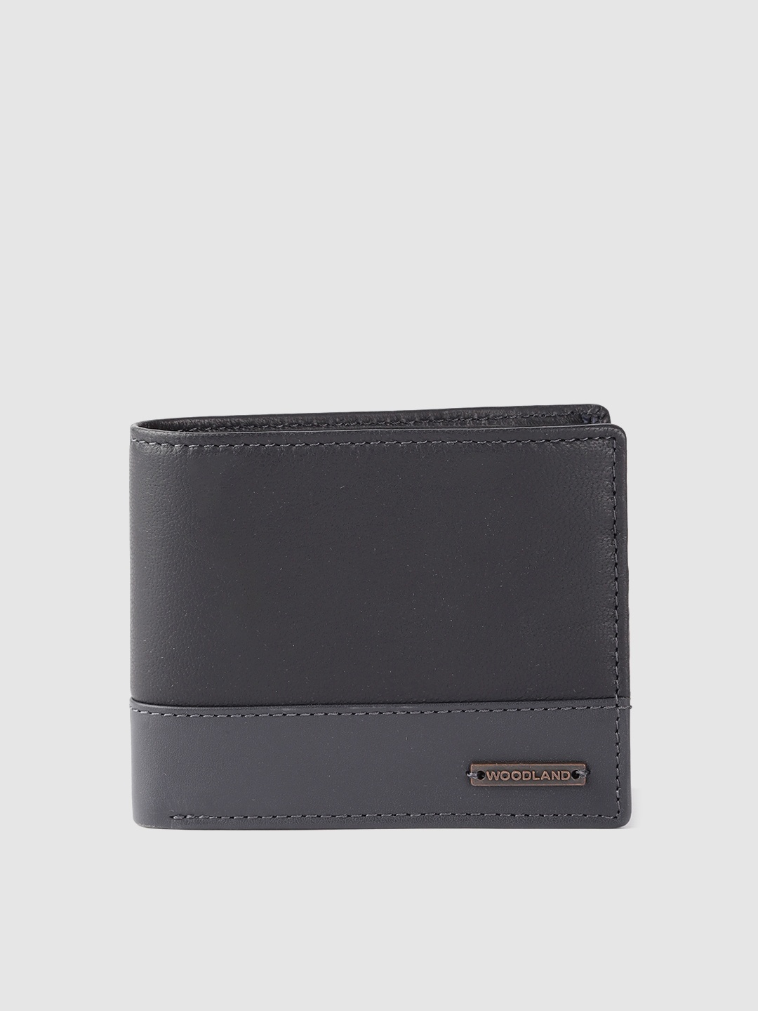 

Woodland Men Navy Blue Leather Two Fold Wallet