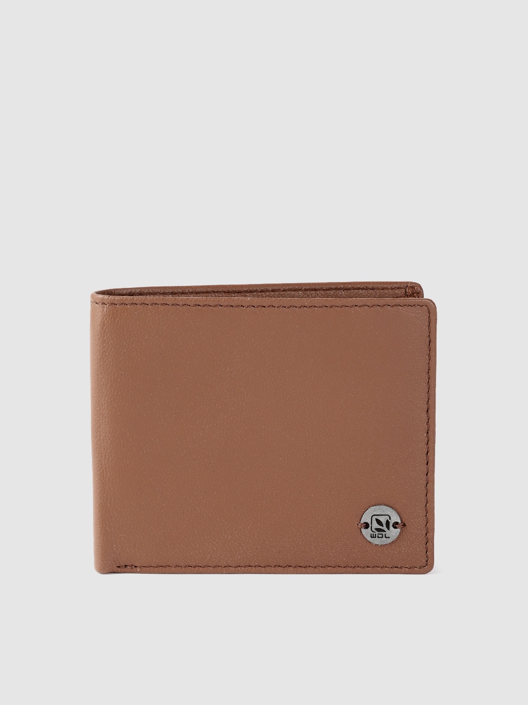 

Woodland Men Tan Brown Leather Two Fold Wallet