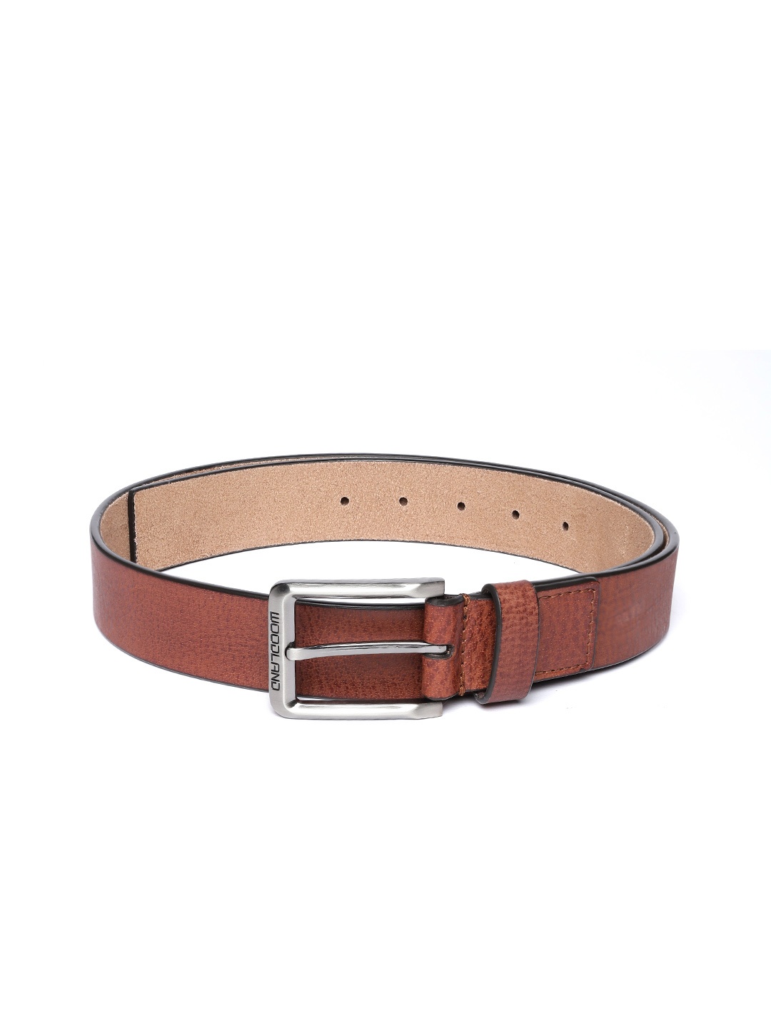 

Woodland Men Tan Brown Solid Leather Belt