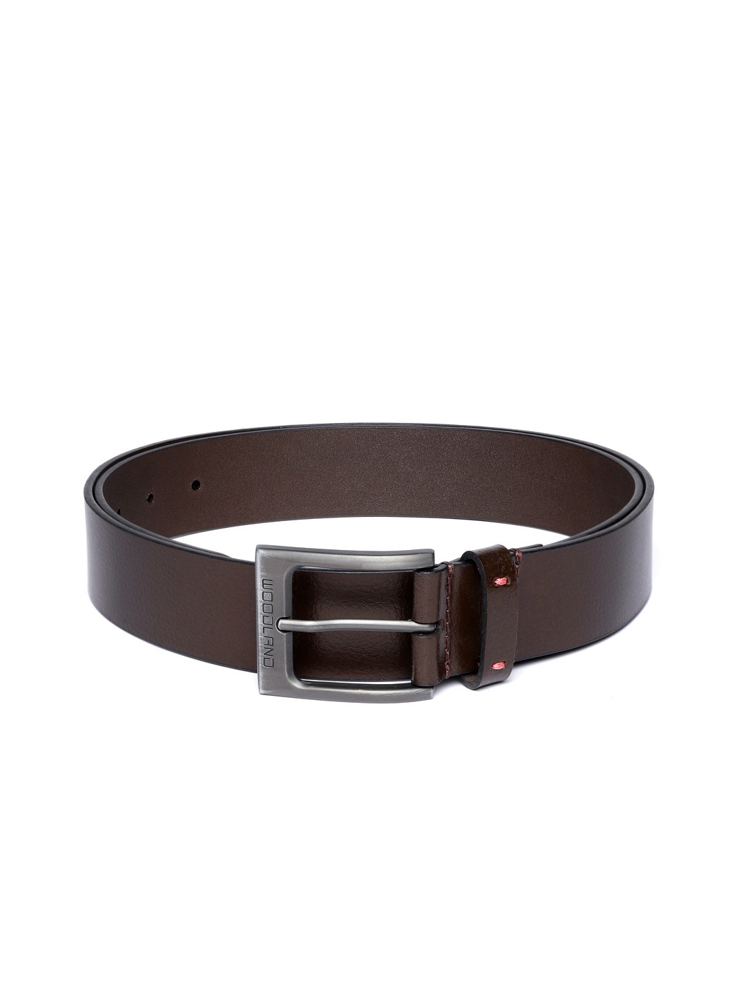 

Woodland Men Coffee Brown Solid Leather Belt