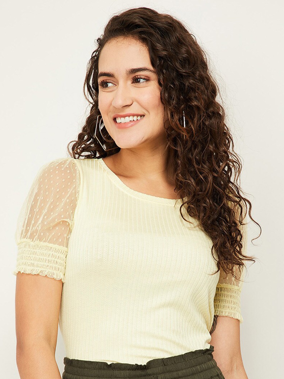 

Fame Forever by Lifestyle Women Yellow Pure Cotton Top