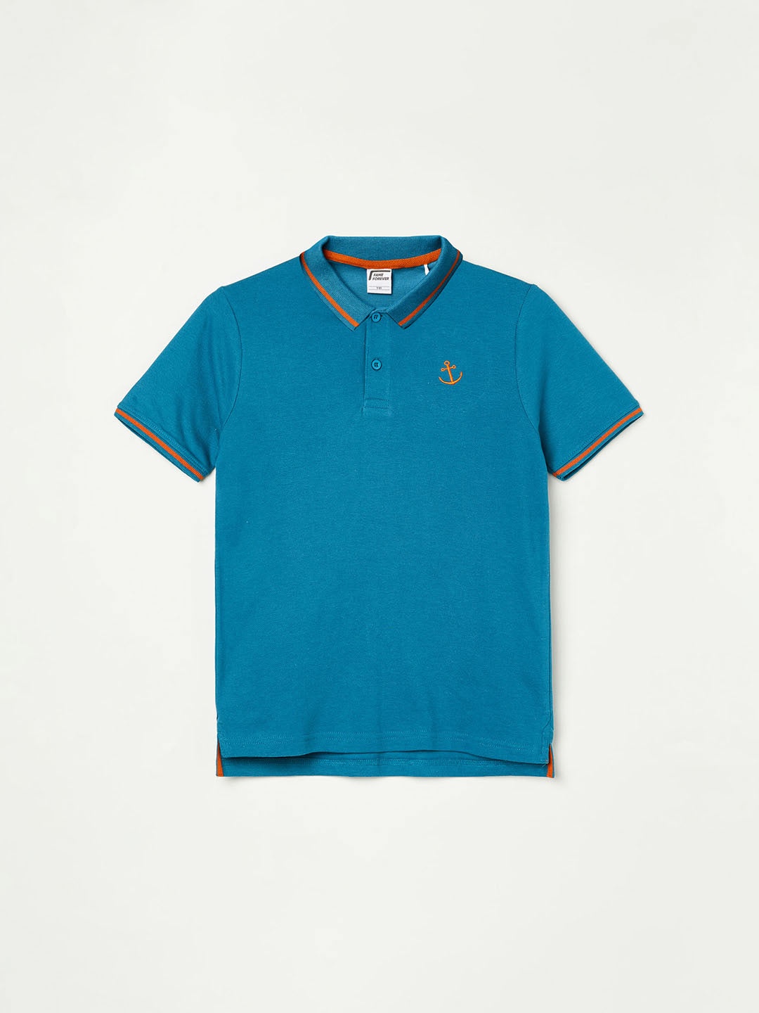 

Fame Forever by Lifestyle Boys Blue Polo Collar Cotton T-shirt