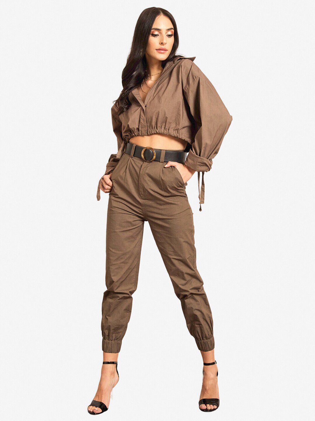 

Alaya By Stage3 Women Green Straight Fit Joggers Trousers
