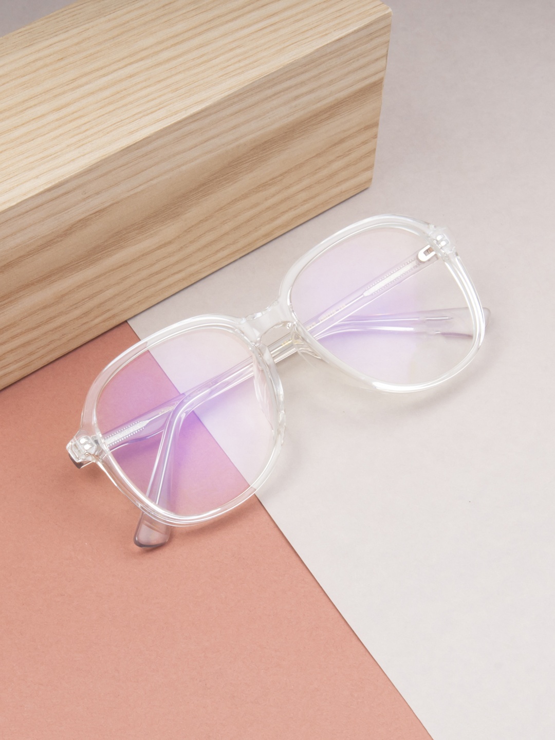 

Ted Smith Unisex Transparent Full Rim Oversized Frames Eyeglasses