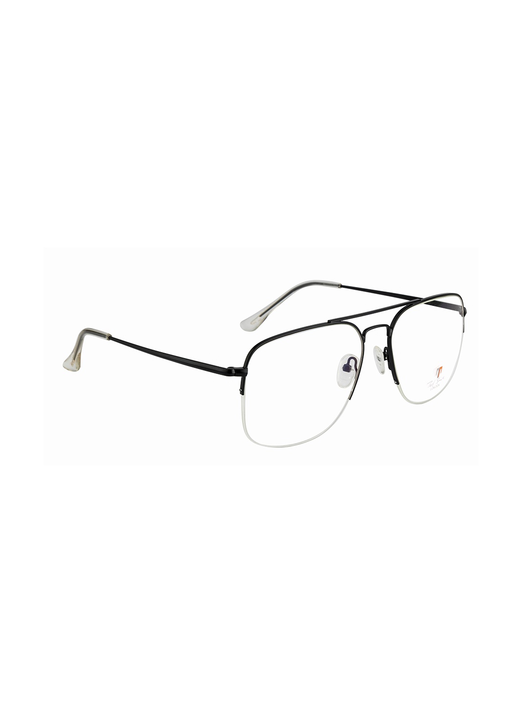 

Ted Smith Unisex Black Half Rim Rectangle Frames Eyeglasses