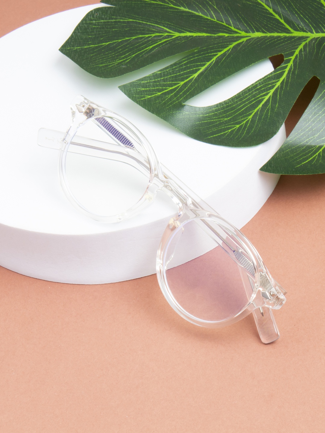 

Ted Smith Unisex Transparent Full Rim Round Frames Eyeglasses