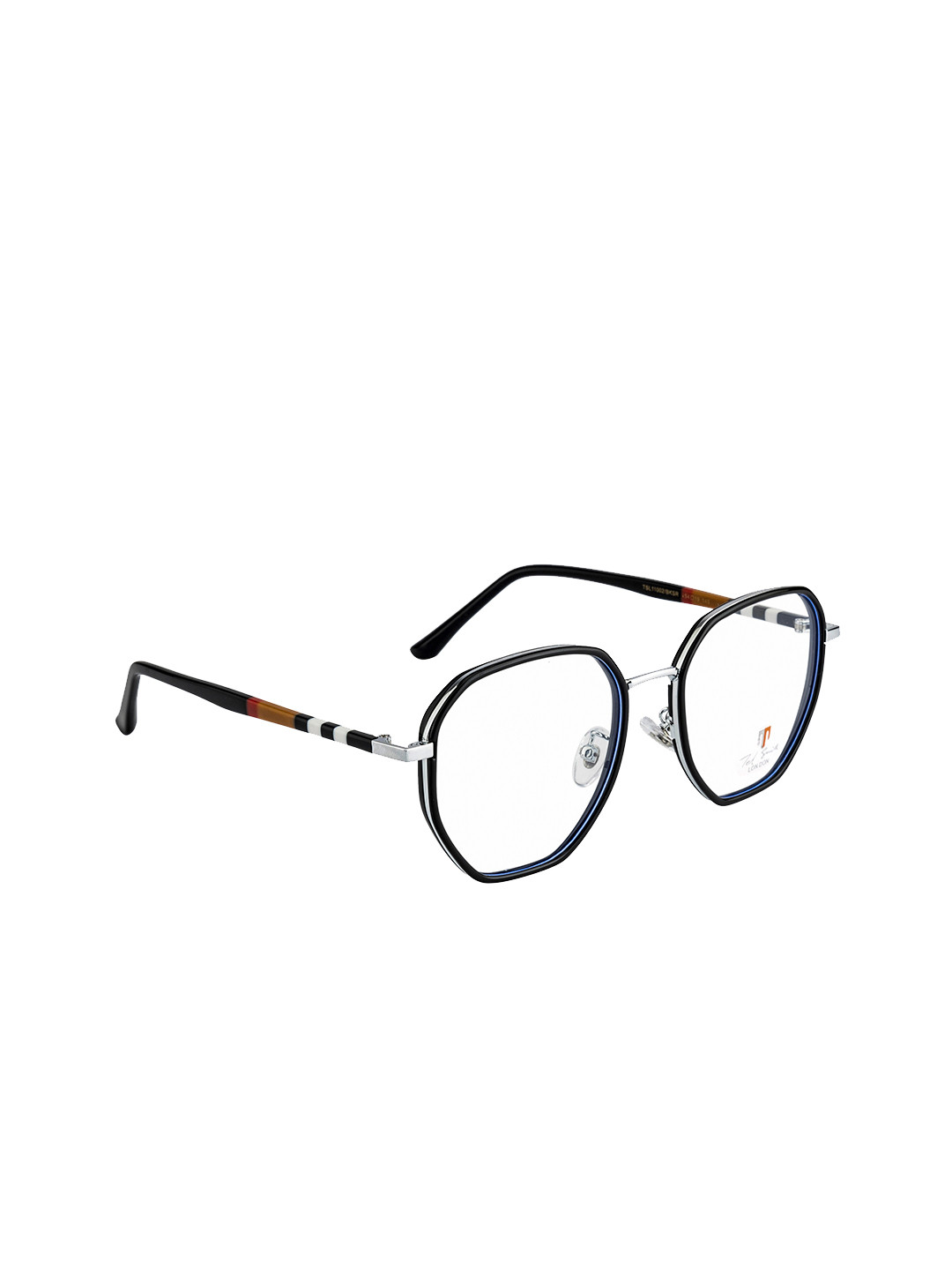 

Ted Smith Unisex Black Full Rim Wayfarer Frames TS-11002_BLK-SIL