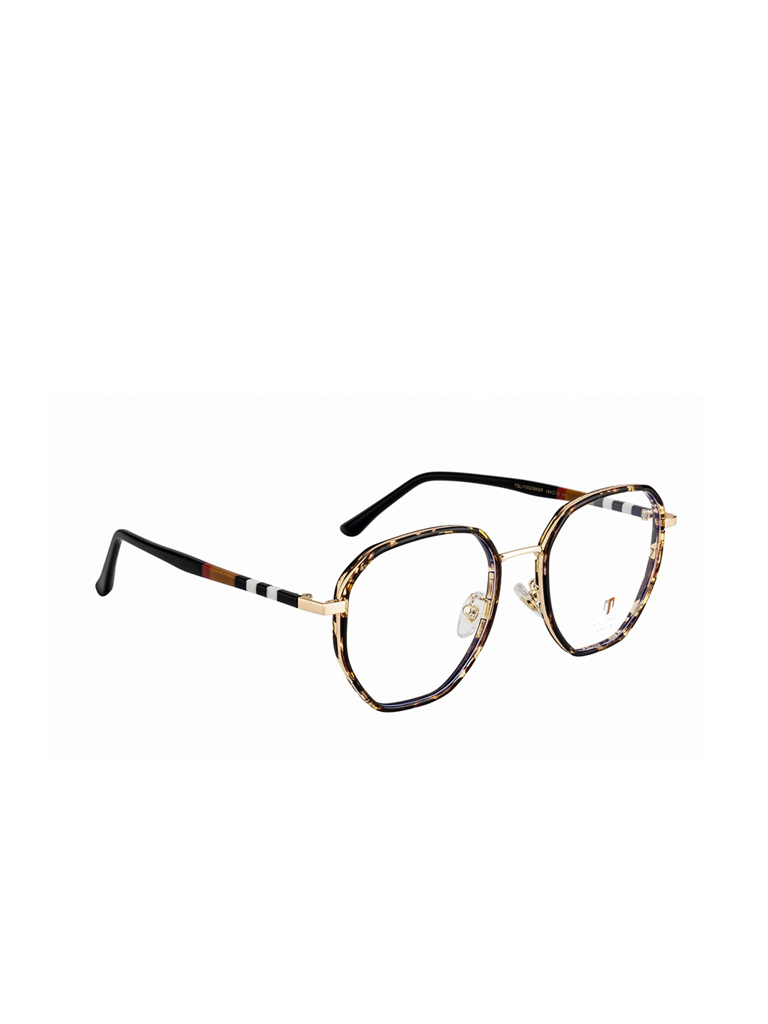 

Ted Smith Unisex Brown & Gold-Toned Full Rim Wayfarer Frames TS-11002_DEMI