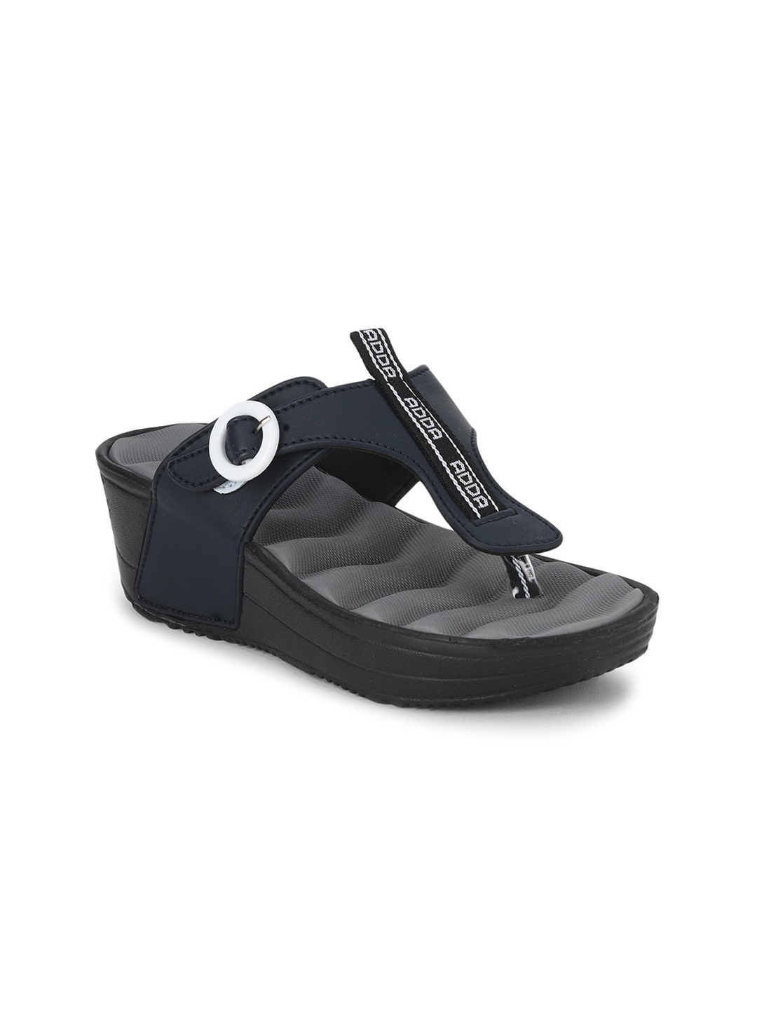 

Adda Grey & Navy Blue Flatform Sandals