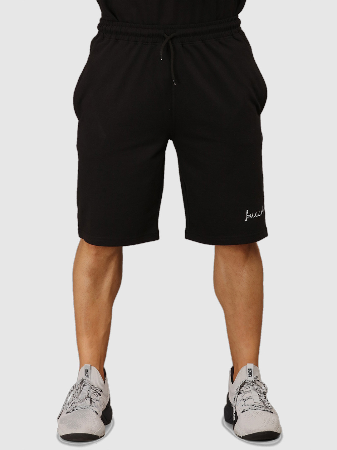 

FUAARK Men Black Loose Fit Training or Gym Sports Shorts
