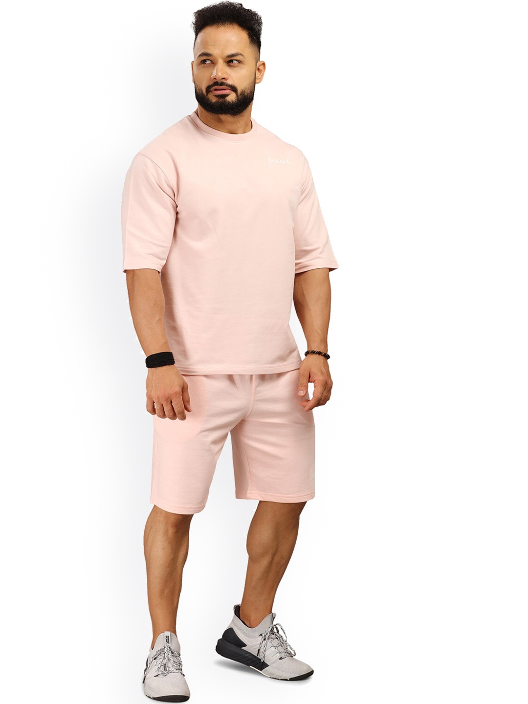 

FUAARK Men Pink Loose Fit Training or Gym Sports Shorts