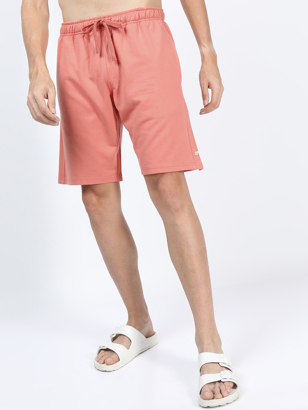 

KETCH Men Peach-Coloured Shorts