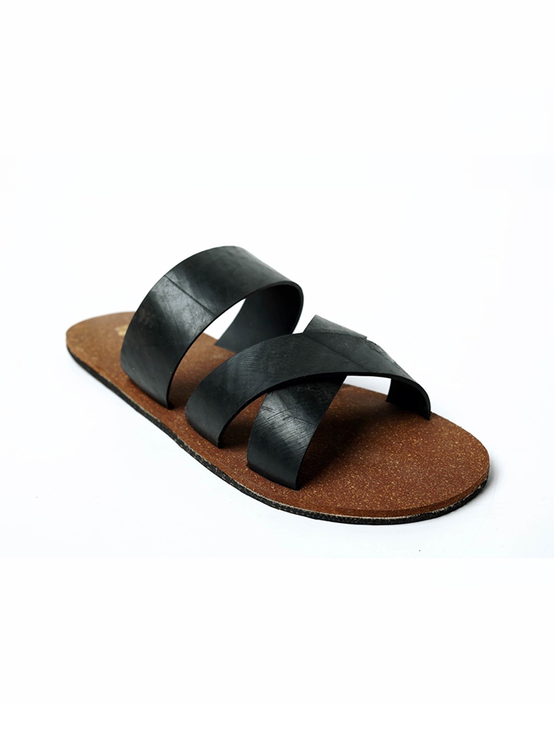 

Paaduks Women Black Colourblocked Open Toe Flats