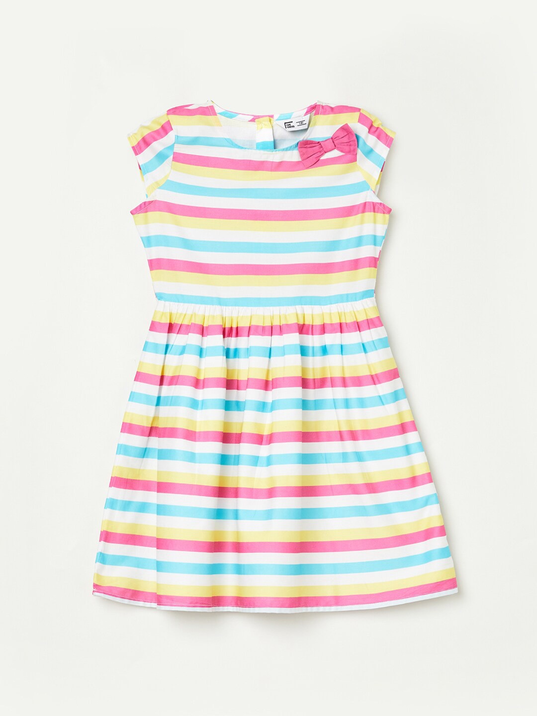 

Fame Forever by Lifestyle Girls Multicoloured Striped Cotton Dress, Multi