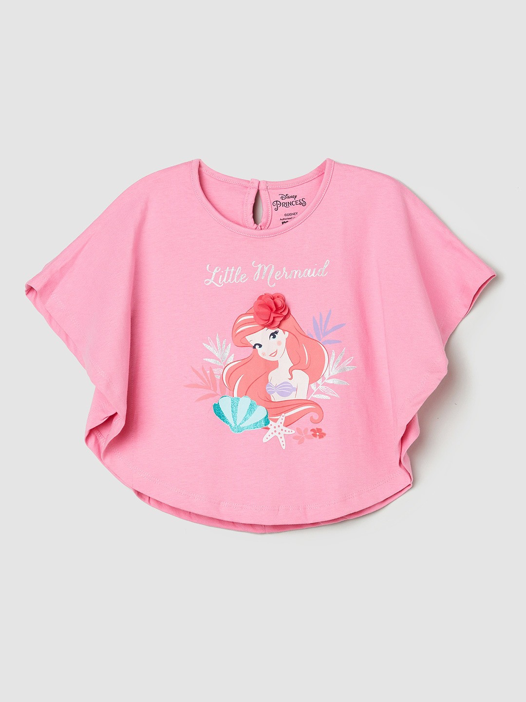 

max Pink Printed Cotton Cape Top