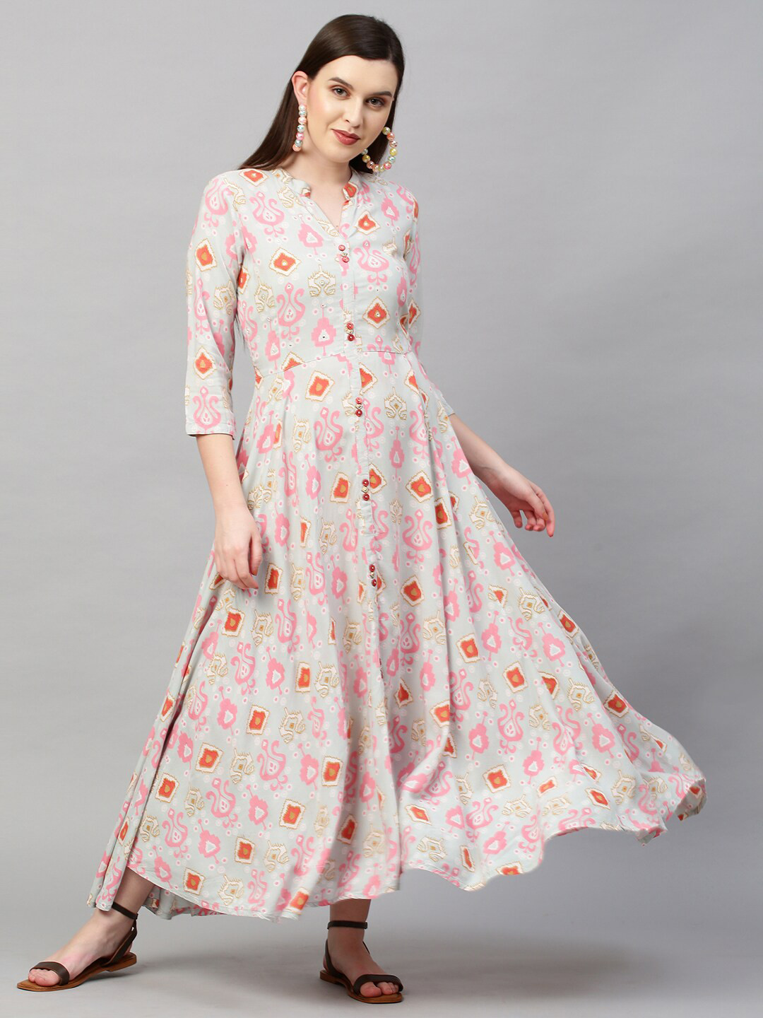 

FASHOR Blue Floral Maxi Dress