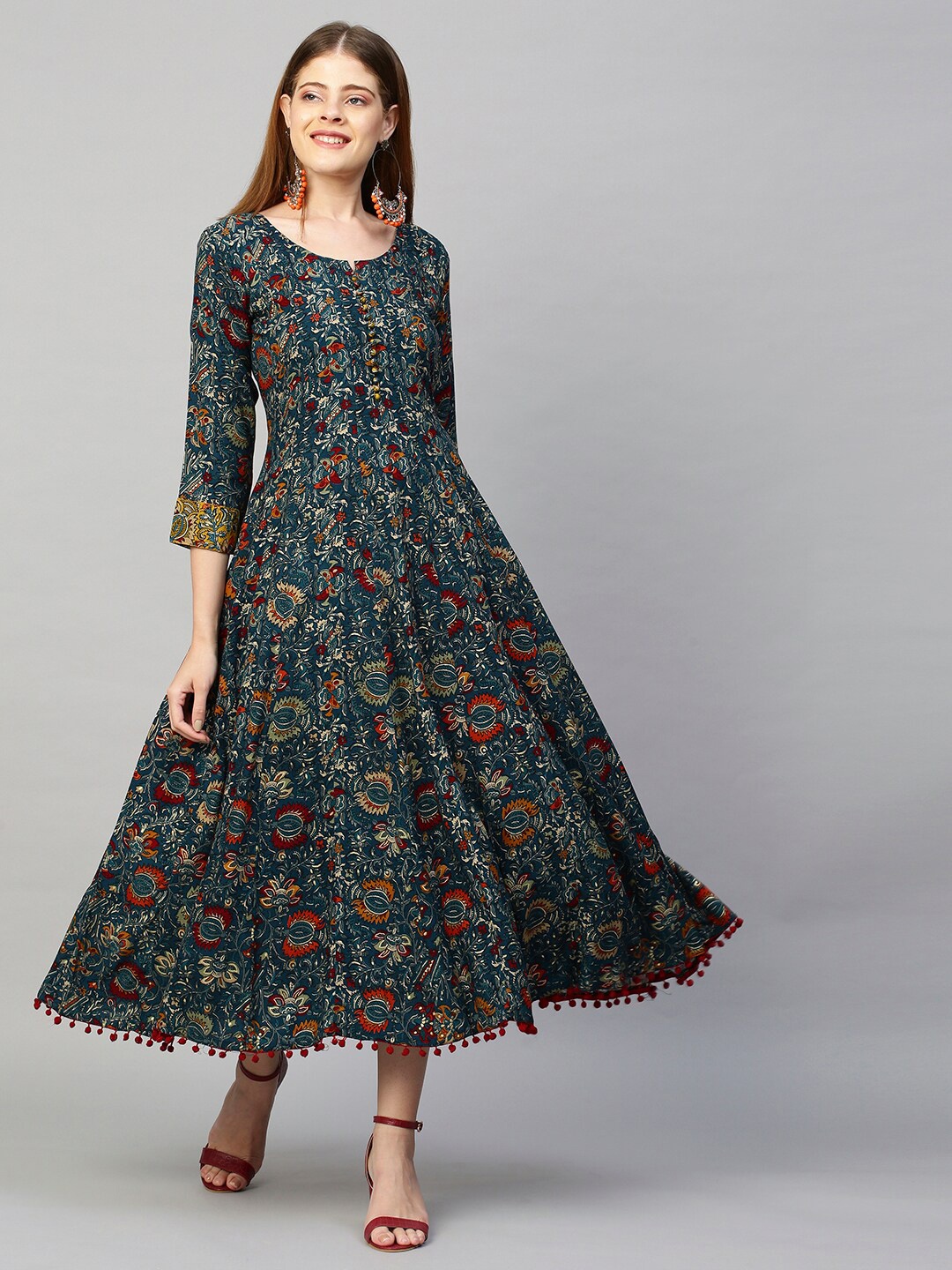 

FASHOR Blue Floral Maxi Dress