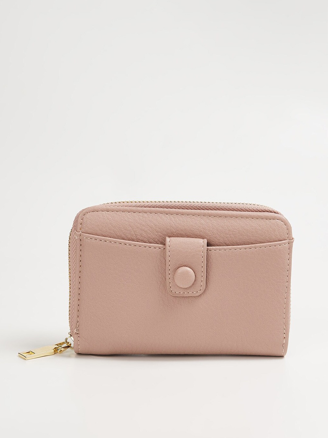 

Ginger by Lifestyle Women Beige Zip Around Wallet