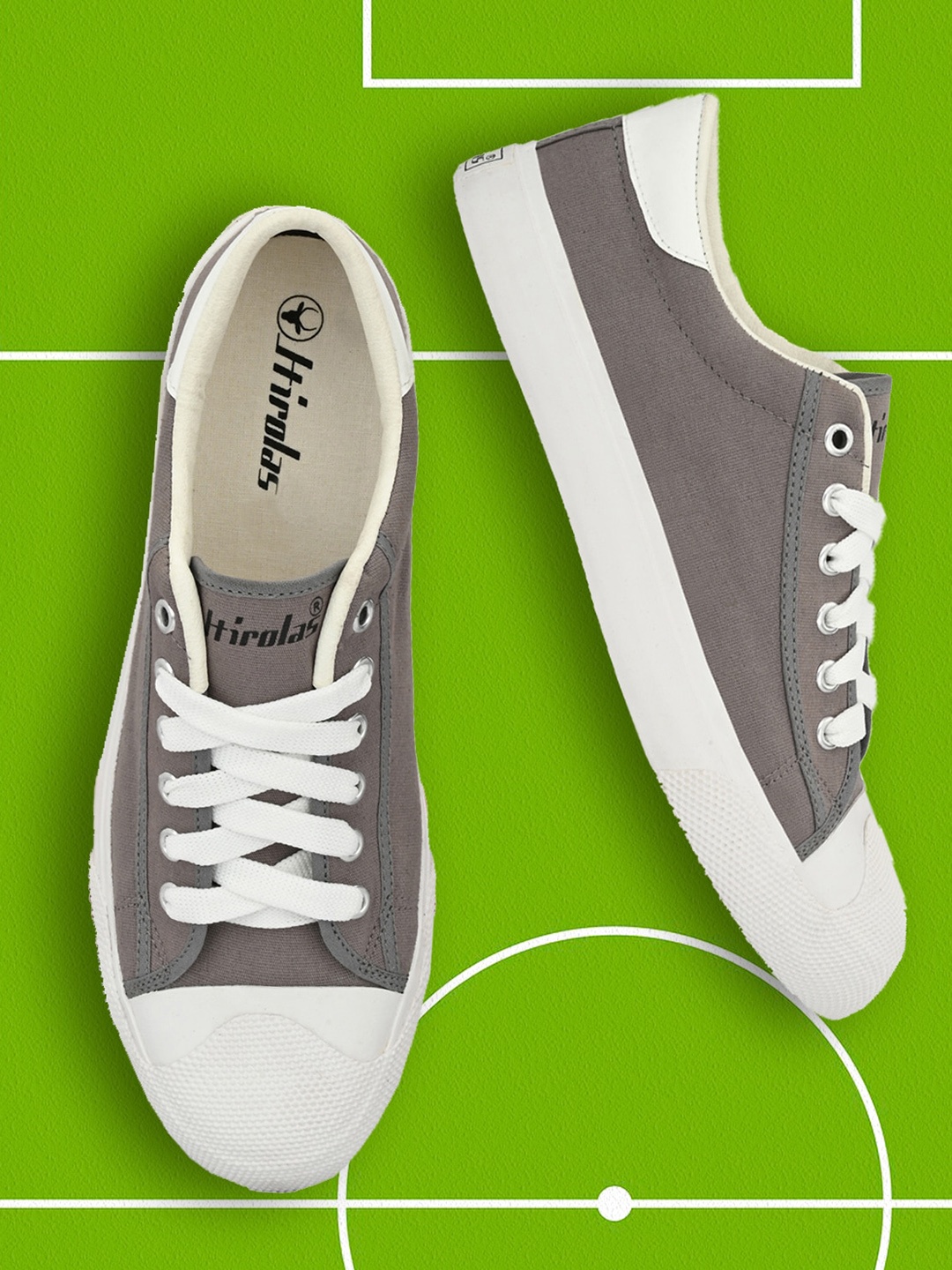 

HIROLAS Men Grey Colourblocked Sneakers