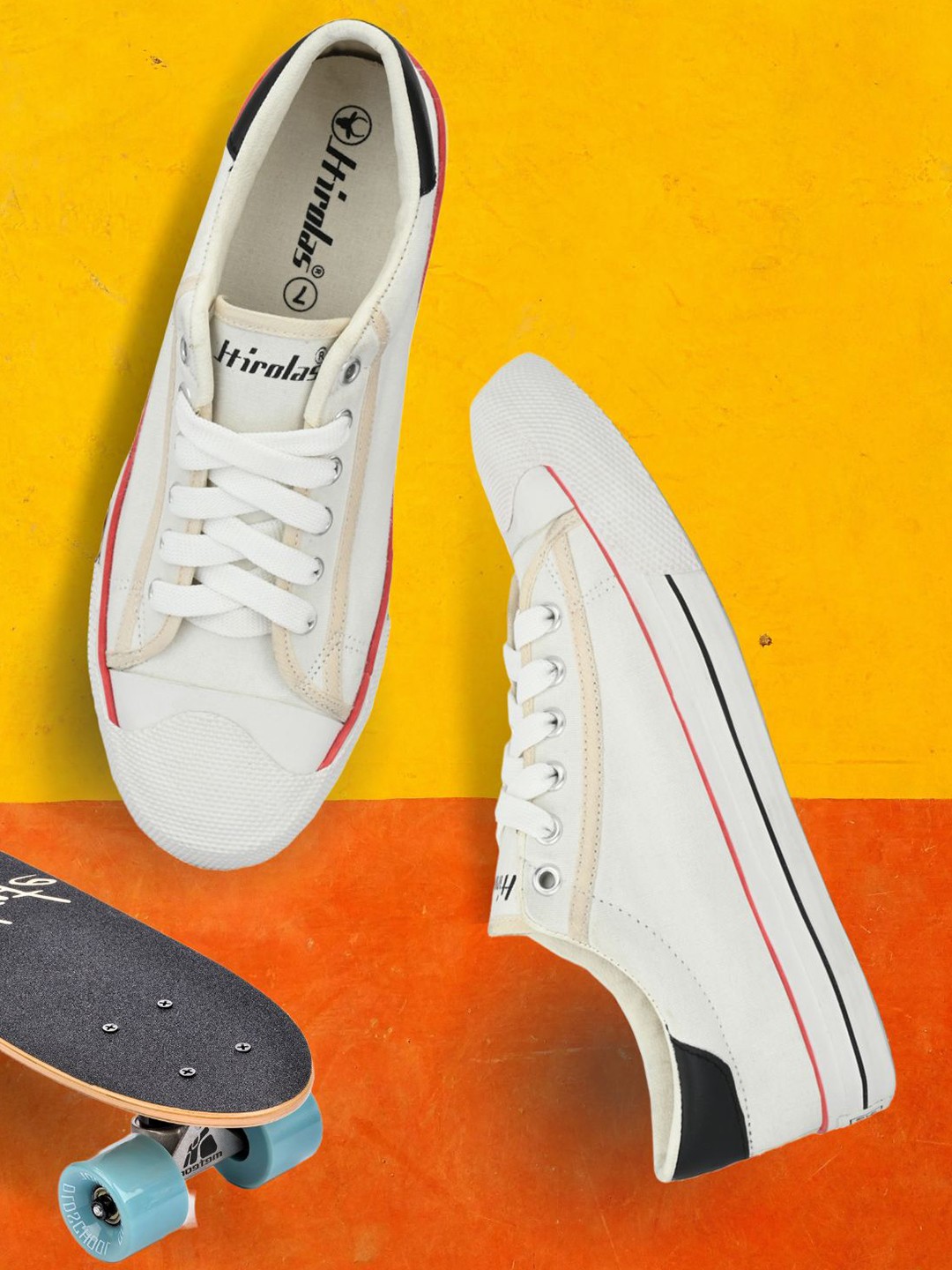 

HIROLAS Men White Sneakers