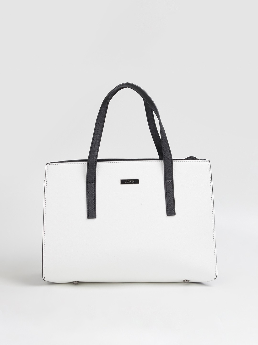 

CODE by Lifestyle White Structured Handheld Bag