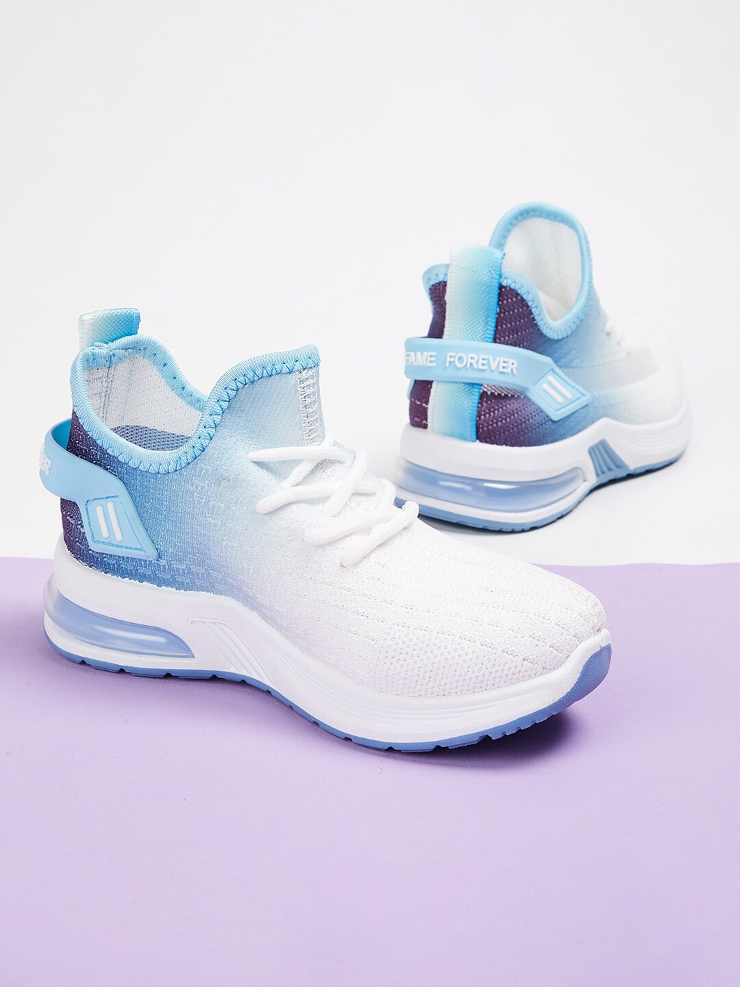 

Fame Forever by Lifestyle Girls Blue & White Colourblocked PU Sneakers