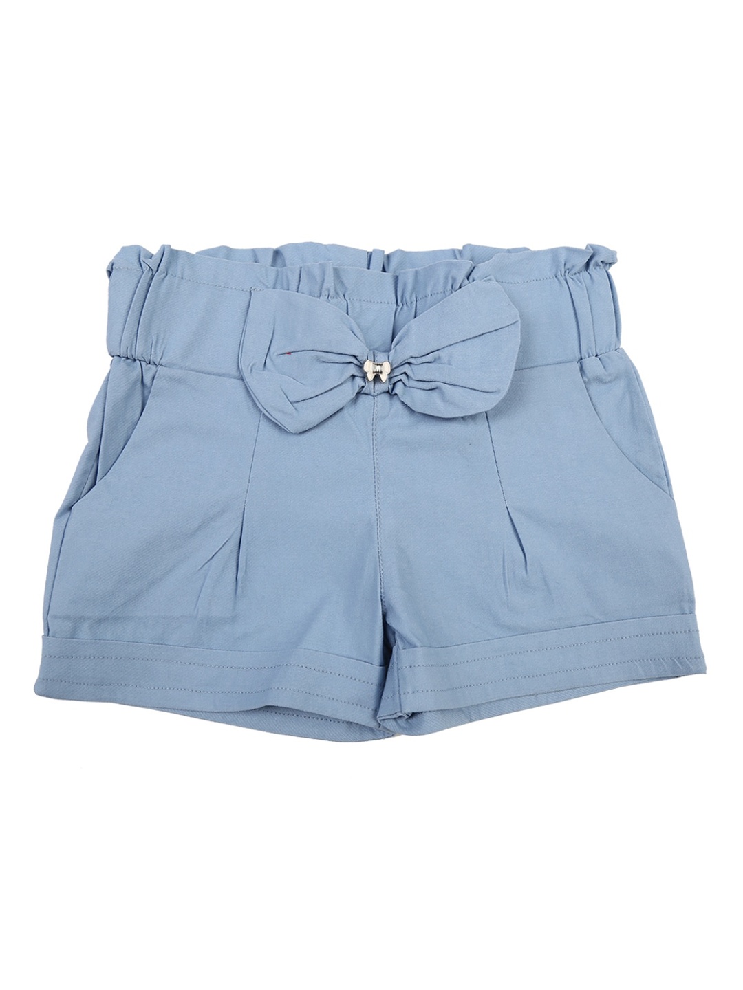 

V-Mart Girls Blue Solid Outdoor Cotton Shorts