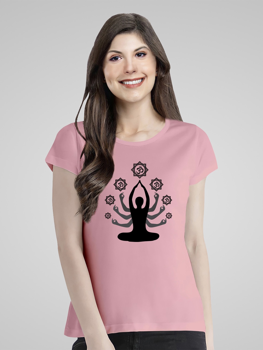 

Pootlu Women Pink Printed T-shirt