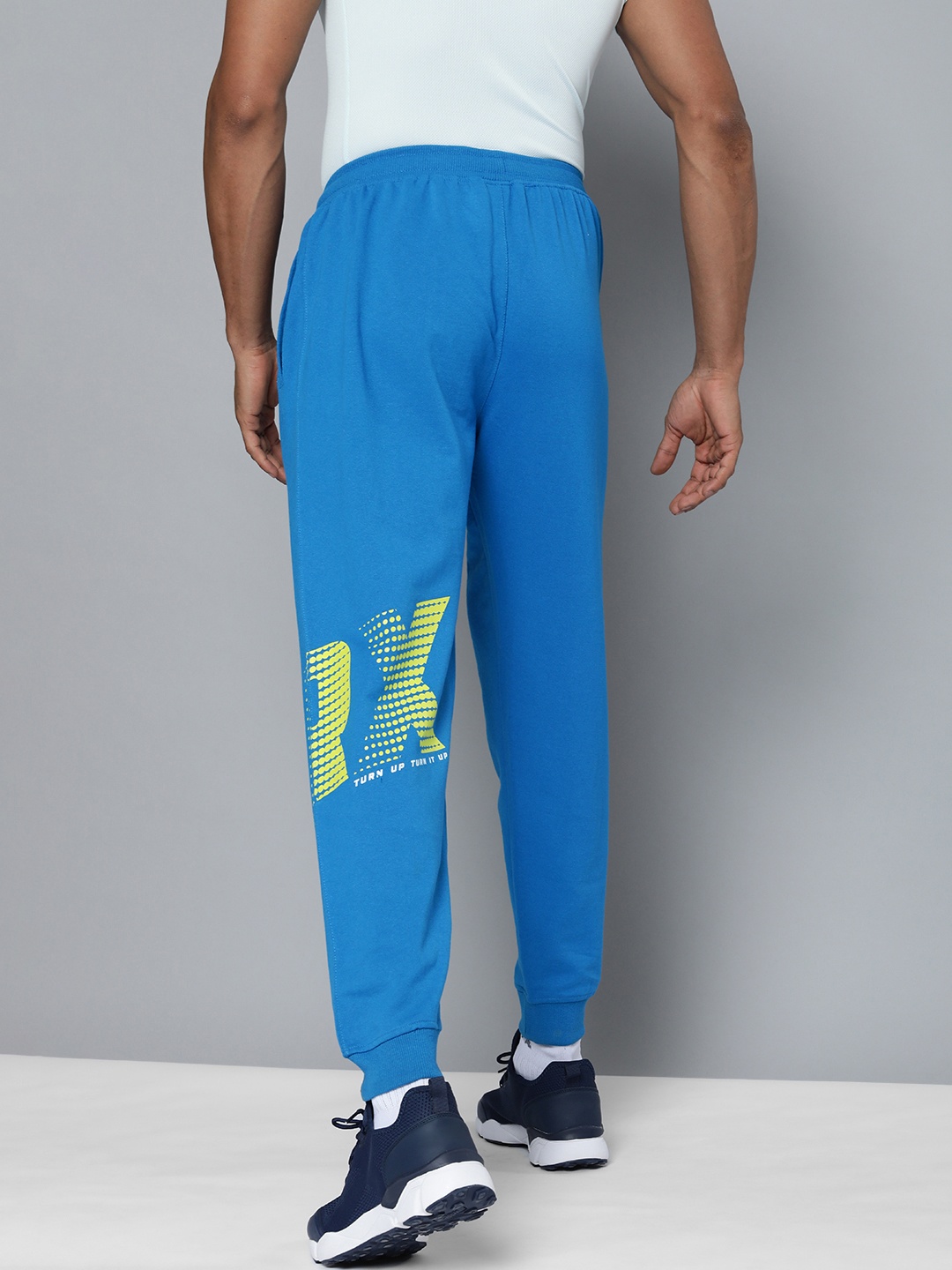 

HRX By Hrithik Roshan Training Men Blue Beast Bio-Wash Brand Carrier Joggers