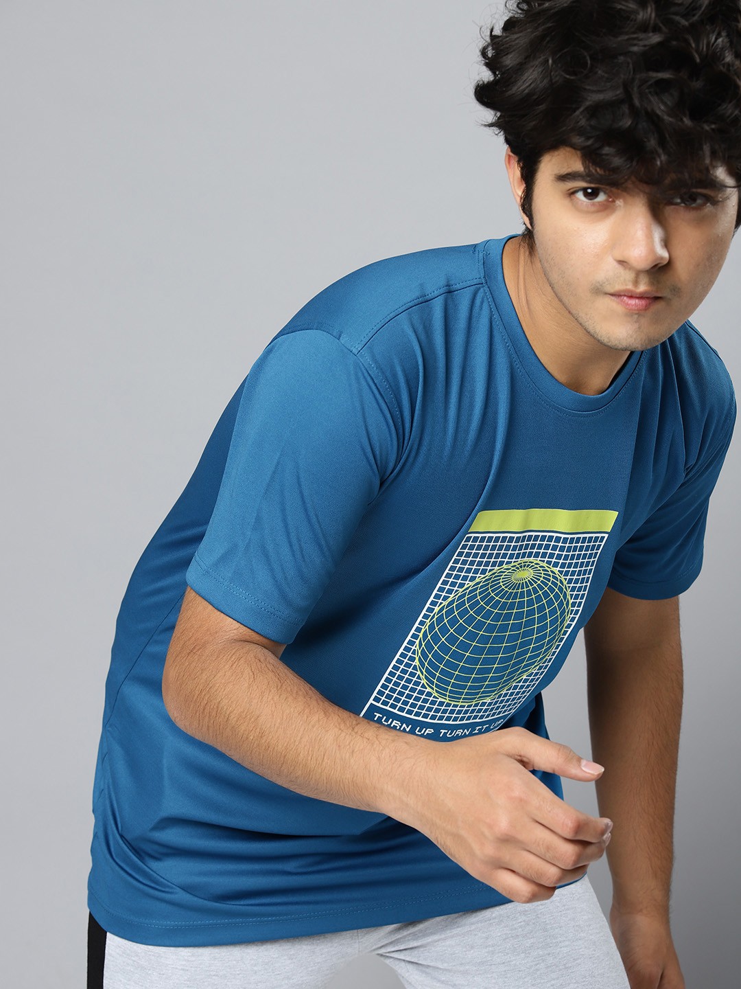 

HRX By Hrithik Roshan Active Boys Blue Beast Rapid-Dry Graphic Tshirts